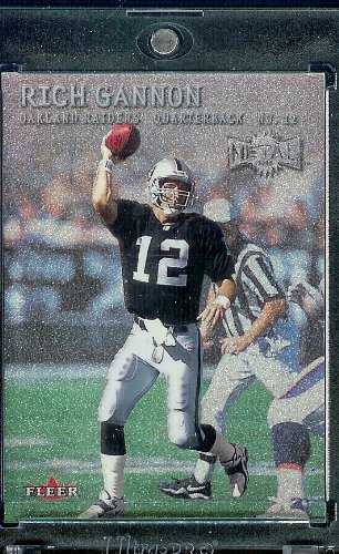 2000 Fleer Metal # 58 Rich Gannon Oakland Raiders Football Card- Mint Condition- Shipped In Protective ScrewDown Case!