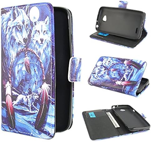 PpIiNnKkWolf Design Magnetic Style PU LeatherNEW [Stand Feature] Flip Case Shell Cover for LG Optimus L70 / D325
