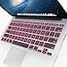 iBenzer - Macaron Serie Keyboard Cover Silicone Rubber Skin for Macbook Pro 13'' 15'' 17'' (with or without Retina Display) Macbook Air 13'' and iMac - Square Pink MKC02SPK