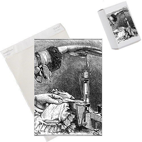 Jigsaw Puzzles of Small lockstick sewing machine, 
