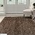 Home Mocha Shag Area Rug 3 x 5 Feet Carpet