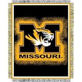 Missouri Tigers NCAA Triple Woven Jacquard Throw (019 Focus) (48x60)