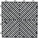 Gladiator GarageWorks GAFT04DTPC Charcoal Drain Floor Tile, 4-Pack