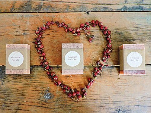 Geranium Red Clay + Handmade Soap + 3 Bars