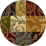 Universal Rugs 107710 Multi 6 Round Area Rug, 5-Feet 3-Inch Round