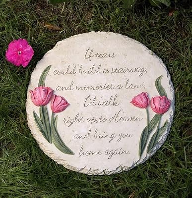 Evergreen 84767 Garden Stepping Stone, If Tears Could Build, 12-Inches Diameter
