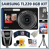 Samsung TL220 DualView 12.2MP Digital Camera in Blue+ 8GB Accessory Kit