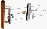 CRL Wood/Aluminum Keyed Internal Lock Sliding Glass Door Handle Set 3-15/16 Screw Holes for Viking Doors