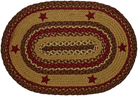 IHF Rugs Cinnamon Star Oval Braided Rug - 27x48