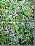 Umbrella Tree by Derek McCrea - Floral Art Ceramic Tile Mural 24