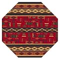 Stainmaster® Wide Ruins Southwestern Rug- Ebony(77" Octagon)