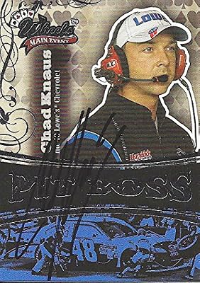 AUTOGRAPHED Chad Knaus 2009 Wheels Main Event PIT BOSS (#48 Lowe's Racing) Crew-Chief Signed Collectible NASCAR Trading Card with COA