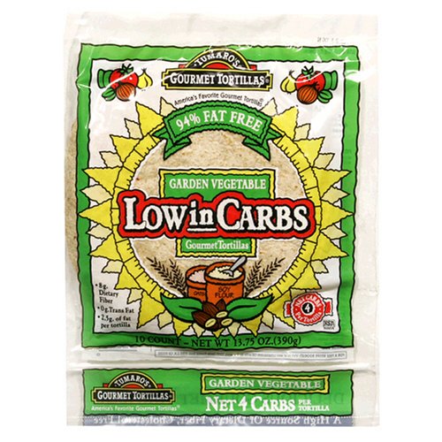 Tumaro's Low in Carbs 8-Inch Tortillas, Garden Vegetable, 13.75-Ounce Packages (Pack of 6)