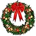 Christmas Wreath with Ribbon and Bells Wall Decor Large Decal 24
