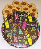 Gourmet Food : Scott's Cakes 1 lb. Apricot Butter Cookies in a Celebrate Tin