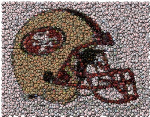 19X13 San Francisco 49ers bottlecap mosaic art print