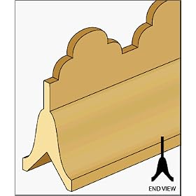 Roof Ridge Molding with Picket - Dollhouse Roofing Supply