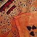 Handicrunch Orange Wall Tapestry Handmade Table Cloth Budha On Lotus Bed Cover 80