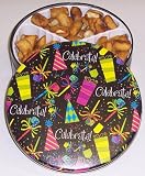 Gourmet Food : Scott's Cakes Garlic, Honey-Mustard, and Peanut Butter Pretzel Nuggets in a Celebrate Tin