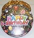 Gourmet Food : Scott's Cakes Honey-Mustard Pretzel Nuggets in a Large Happy Birthday Tin
