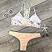 Cupshe Fashion Women's Fresh Floral Crochet Splicing Padding Bikini Bathing Suit (M)