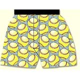 Fastpitch softball novelty print jersey elastic waist boxers boxer shorts available in 5 adult sizes S to 2X false fly elastic waistband