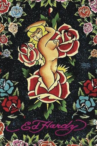Ed Hardy - Tattoo Poster (Rose) (Size: 24 x 36)