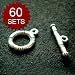 12mm Plated Metal Toggle Clasps Wholesales (Price/60sets)