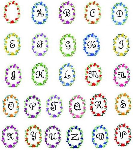 Brother Embroidery Machine Card FLOWER LETTERS 