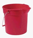 Levolor/Kirsch/Newell Rubbermaid 10-Quart Round Bucket, Red #2963