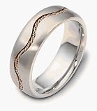 Designer 18 Karat Woven Tri Color Gold Wedding Band Ring