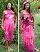 Sarong Wrap - Pigment Rainbow Half/Full Size Hand Painted Hawaiian Aloha Floral Island Pareo - Versatile Cover Up for Men & Women
