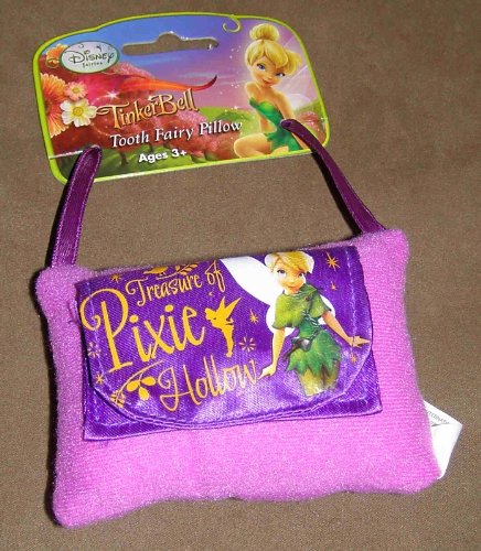 DISNEY FAIRIES TINKERBELL TREASURE OF PIXIE HOLLOW PURPLE TOOTH FAIRY PILLOW