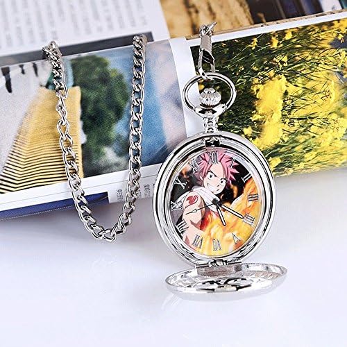 Anime Fairy Tail Watch Pocket Watch Pendant Necklace With Chain (A)