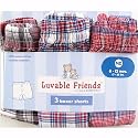 Baby's First Boxers - 3-Pack, Ecru Pattern, 0-6 months