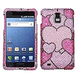 Rhinestones Protector Case for Samsung Infuse 4G i997, Cloud Hearts Full Di ....