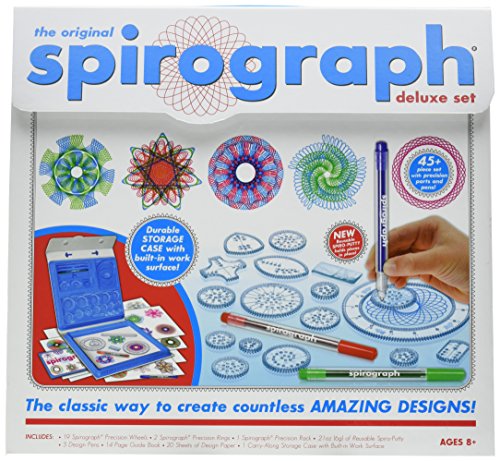 Kahootz Spirograph Deluxe Design Set with Spirograph Coloring Book & Pencils Kit