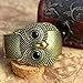 Merdia Vintage 50mm Width Wide Owl Women Cuff Bracelets Bronze