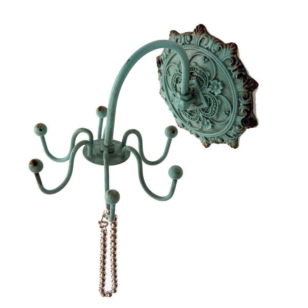 Antique Jewellery Wall Display Hanger Jewelry Holder Rack Metal Hooks