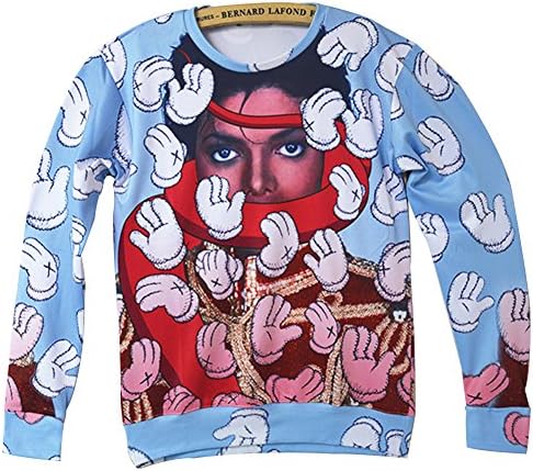Unisex Swag 3D Sweater Michael Jackson Sweatshirt T Shirts (M)