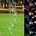 Yescom Solar Wind Chime Hummingbird LED Lights Waterproof Outdoor Yard Garden Decor Christmas Xmas Gifts Changing Color Windchime