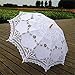 STARSIDE White Beige Parasol Wedding Lace Umbrella