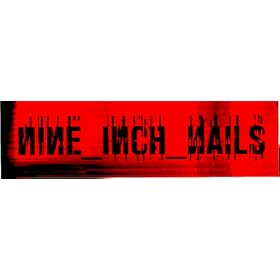 Nine Inch Nails - Black Logo on Red Rectangle - Sticker / Decal