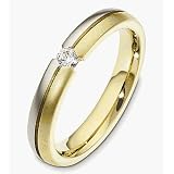 Classic 4mm 14 Karat Two-Tone Gold Diamond Wedding Band Ring