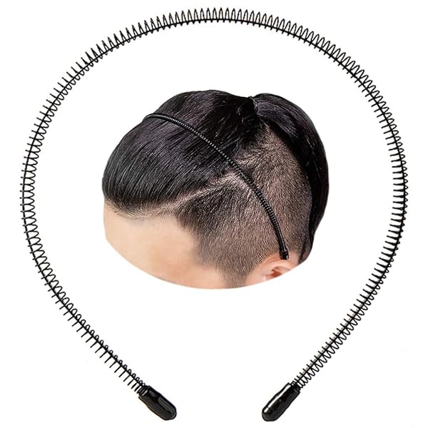Xingzhe Black Metal Headband For Men S Slicked Back Hair Bands