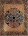 Tan Celtic Ball Indian Bedspread, Twin Size