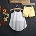 Baby Girls Summer Clothes Yellow Vest+pants Sets Outfits 2pcs Top Shorts Suits (2-3Y)