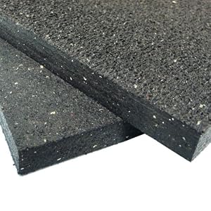 Rubber-Cal Heavy Duty Appliance Mat - 3/4" x 4ft Wide x 6ft Long - Black Rubber Floor Protection Mat