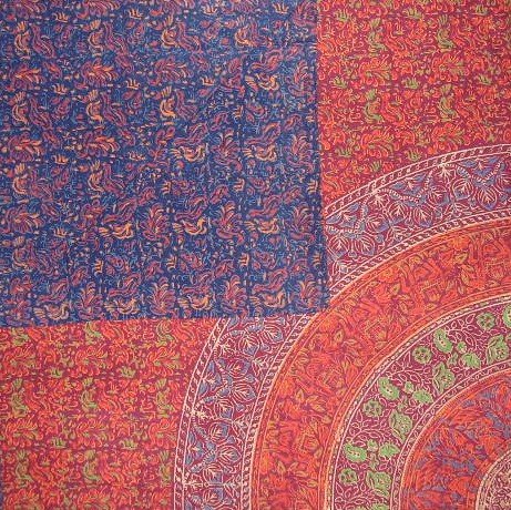Reversible Duvet Cover-Sanganeer Print-F/Q