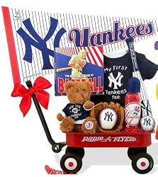 NY Yankees Baseball Boy Radio Flyer Baby Wagon and Little Big Book of Basebal...